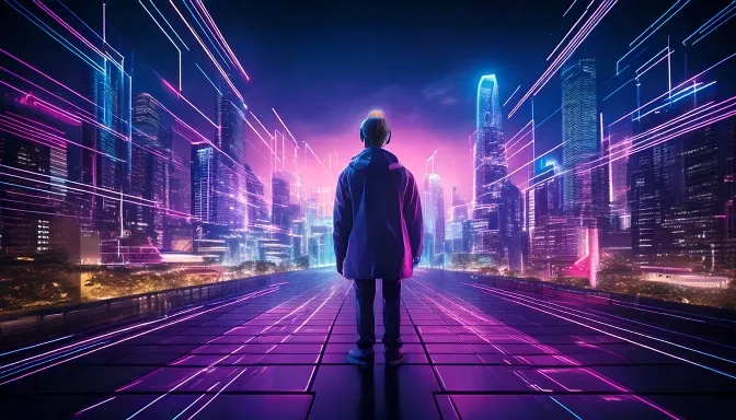 Abstract graphic depicting AI and automation in paid search advertising.